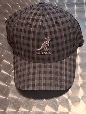 Kangol Men's Black Plaid Baseball Cap